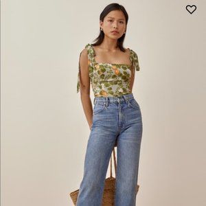 Reformation Ellora Top in Orange Grove Size 2